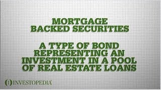 Mortgage Backed Securities Explained Investopedia [upl. by Ybsorc]