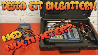 Testa ett bilbatteri med en multimeter [upl. by Nnayt]