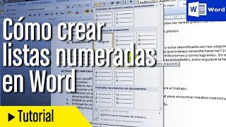 Cómo crear y gestionar listas numeradas en Word [upl. by Bahner]