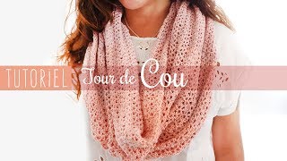 TUTO comment faire un snood au crochet très facile et moderne [upl. by Ahsatin]