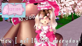 How to get 10k everyday in royale high No multipliers my farming routine [upl. by Sibilla335]