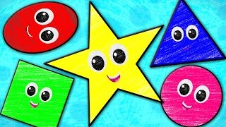 Five Little Shapes  Crayons Nursery Rhymes  Kids Songs  Baby Rhymes [upl. by Moraj303]