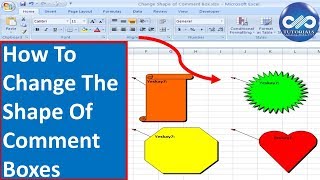 Excel Tricks  How To Change The Shape Of Comment Boxes In Excel  Insert Edit Comments dptutorials [upl. by Mikel658]