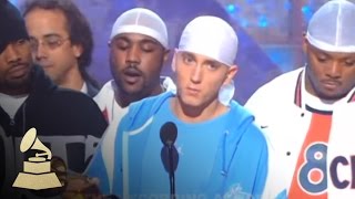 Eminem accepting the GRAMMY for Best Rap Album at the 45th GRAMMY Awards  GRAMMYs [upl. by Ladnik]