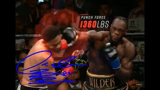 How Hard Deontay Wilder Punches  Deontay Wilders Punching Power Measured in PoundForce LBF [upl. by Winola169]