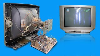 Restoration old TV and Repair old SONY Television Success [upl. by Aihtenak]