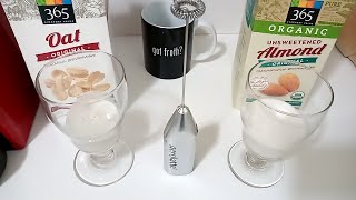 Oat Milk vs Almond Milk part 2 Frothing Test [upl. by Garek]