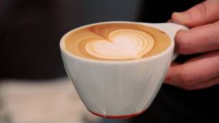 How to Make a Latte Art Heart  Perfect Coffee [upl. by Enailil]