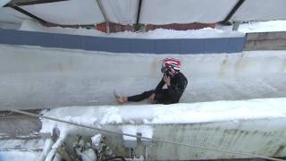 British bobsled crashes during mens World Cup race  CBC Sports [upl. by Charters]