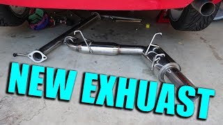 Miata gets a Catback Exhaust Turbo Build [upl. by Aicertal]