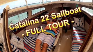 Catalina 22 Sailboat Full Tour [upl. by Bone859]