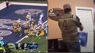 Cowboys fans react to Green Bay Packers game [upl. by Ivon]