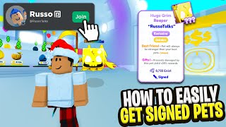 How To Get SIGNED PETS Easily In Pet Simulator X [upl. by Andree479]