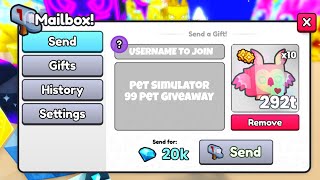 Pet Simulator 99 Giveaway LIVE 🔴 17 [upl. by Brandenburg]