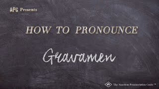 How to Pronounce Gravamen Real Life Examples [upl. by Ehr]