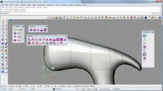 TSplines for Rhino exercise 4 modeling a hammer [upl. by Aeslehc437]