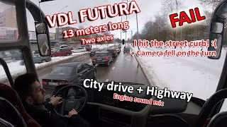 VDL Futura Bus Coach POV  Dash cam  City drive  Highway [upl. by Ahsirk935]