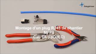 Câbler un connecteur enfichable RJ45 MFP8 Cat6A  Telegärtner [upl. by Aguie]