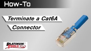 How To Terminate a Cat6A Connector [upl. by Nylinnej]