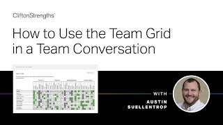 Using the CliftonStrengths Team Grid in a Team Conversation  Gallup [upl. by Nifares687]