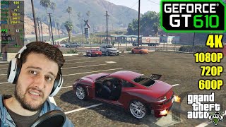 GT 610  GTA 5  1080p 720p 800x600 and 4K [upl. by Lyrahc824]