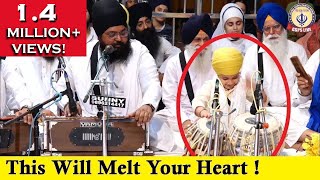 Bhai Anantvir Singh Ji with Kid Japman Singh Tabla Vadak AKJ Style [upl. by Anyer]