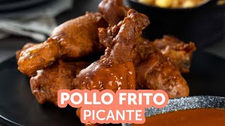 Receta Fácil de Pollo Frito Picante  Kiwilimón [upl. by Bibby189]