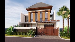 Sketchup House Design 6 EXT INT  Enscape 24 Realtime Rendering [upl. by Wilmar]