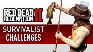 Red Dead Redemption 2  Survivalist Challenge Guide [upl. by Nnylg338]