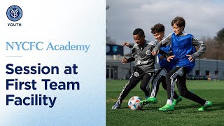 Academy Trains at First Team Facility  NYCFC Academy Inside Training [upl. by Nosyarg198]