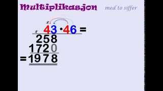 Multiplikasjon med to siffer [upl. by Lapointe]