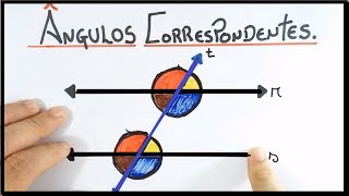 ÂNGULOS CORRESPONDENTES  2 Retas Paralelas e 1 Transversal [upl. by Lemrej]