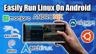 Easily Run Linux On Android With AndroNix  Linux Distro on Android without root [upl. by Narad]