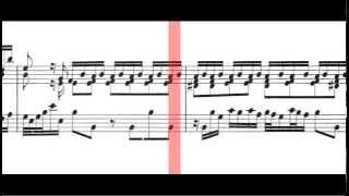 BWV 914  Toccata in E Minor Scrolling [upl. by Ellimak]