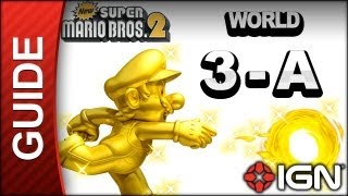 New Super Mario Bros 2  Star Coin Guide  World 3A  Walkthrough [upl. by Raeann]