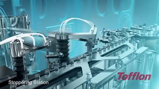 Tofflon 120VPM Vial Filling Line [upl. by Eehtomit]