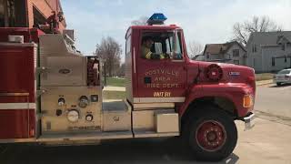 Postville Fire Dept Grass Fire Response  4421 [upl. by Tocs78]