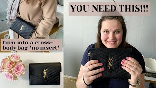 YSL SAINT LAURENT MONOGRAM CLUTCH REVIEW MUSTHAVE  WHAT FITS HOW TO WEAR CROSSBODY [upl. by Mccreary]