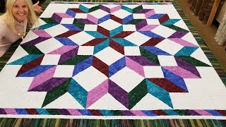 DONNAS EASY CARPENTERS WHEEL QUILT FREE PATTERN [upl. by Mariande]