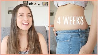 4 WEEKS PREGNANT  EARLY PREGNANCY SYMPTOMS  BELLY SHOT [upl. by Teague485]