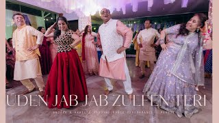 Uden Jab Jab Zulfen Teri  Anjana amp Akhils Wedding Dance Performance  Mehndi [upl. by Jeniece]