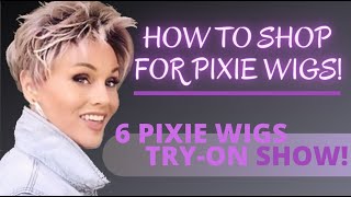 6 PIXIE wig TRY ON SHOW Plus HOW TO shop for a PIXIE WIG THE 3 THINGS to KNOW before you shop [upl. by Marquita666]