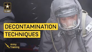 Chemical Company Soldiers Practice Decontamination Techniques [upl. by Mirielle]