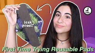 Testing REUSABLE PADS for the FIRST TIME pros  cons 24 hour test  Just Sharon [upl. by Crispa]