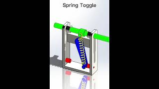 Spring Toggle Mechanism  Mechanical Animation [upl. by Ttelrats617]