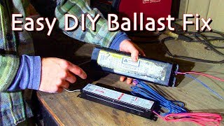 Replacing A Ballast On A T12 Fluorescent Light Fixture How To Convert To A New Electronic Ballast [upl. by Mauricio722]