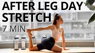 7 MIN AFTER WORKOUT STRETCH  Short amp Efficient Stretch for Leg Days  Daniela Suarez [upl. by Zenitram]