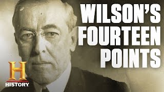 Woodrow Wilsons Fourteen Points  History [upl. by Ahsila]