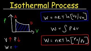 Isothermal process Thermodynamics  Work Heat amp Internal Energy PV Diagrams [upl. by Mildred]