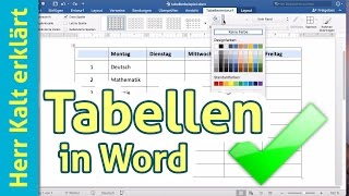 Tabellen in Word – AnleitungTutorial [upl. by Det]